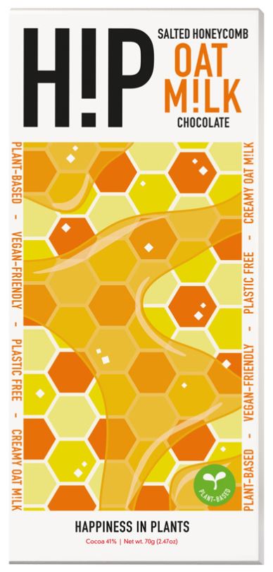 Hip Salted Honeycomb Oat Milk Chocolate 70g