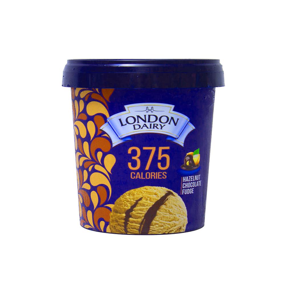 London Dairy Hazelnut Chocolate Fudge Ice Cream 125ml