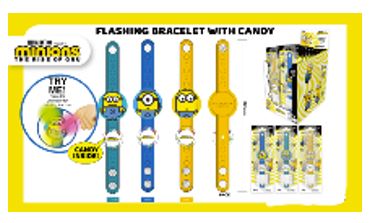 Minions Flashing bracelet with candy 10g