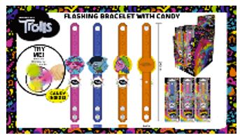 Trolls Flashing bracelet with candy 10g 