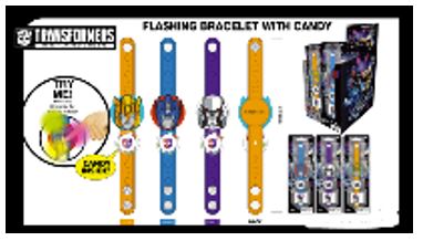 Transformers Flashing bracelet with candy  10g