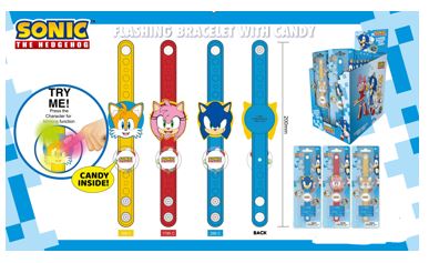 Sonic Flashing bracelet with candy  10g
