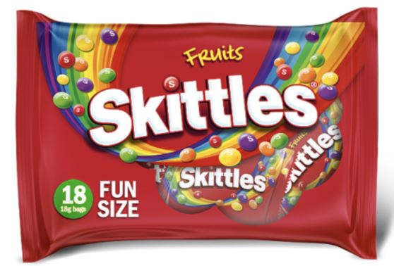 Skittles Fruits Sweets Fun Size Bag Candy 324g