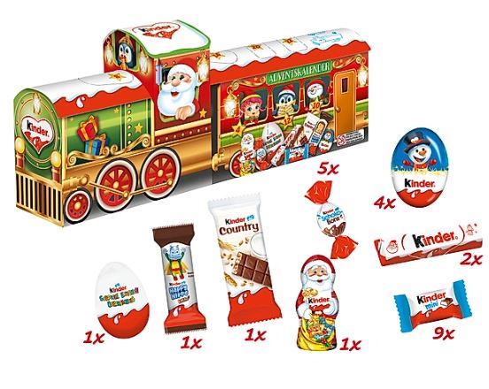 Kinder Mix 3D-Zug Adventskalender 221g