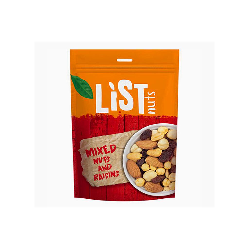 List Mixed Nuts And Raisins 150g