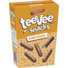 Arnott's Teevee Chocolate Biscuits Malt Sticks 175g