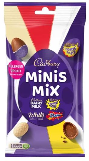 Cadbury Chocolate Minis Mix Egg Bag 238g