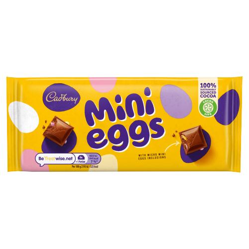 Cadbury Mini Eggs Tablet Chocolate 110g
