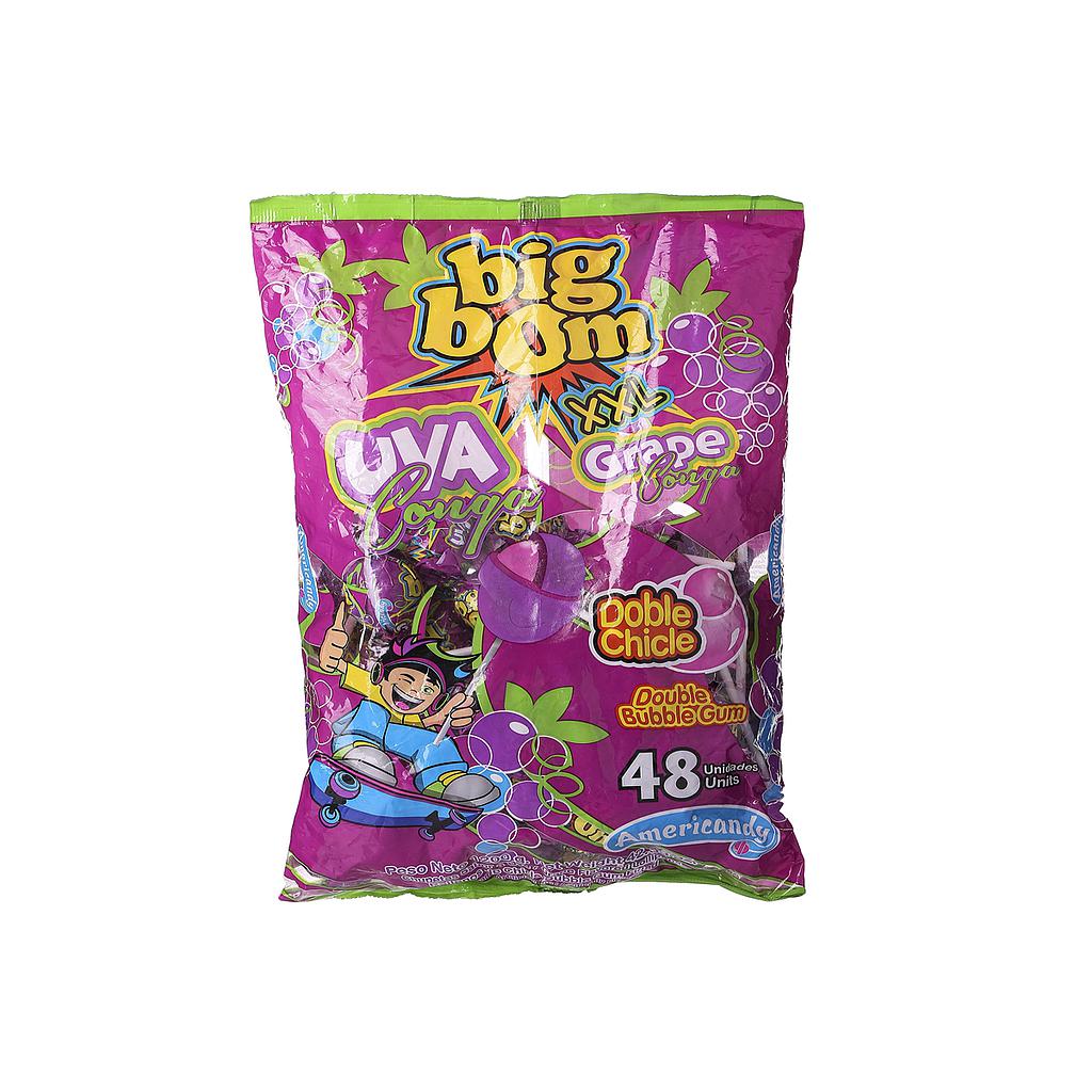 Big Bom XXL Lollipop Grape 48x25g