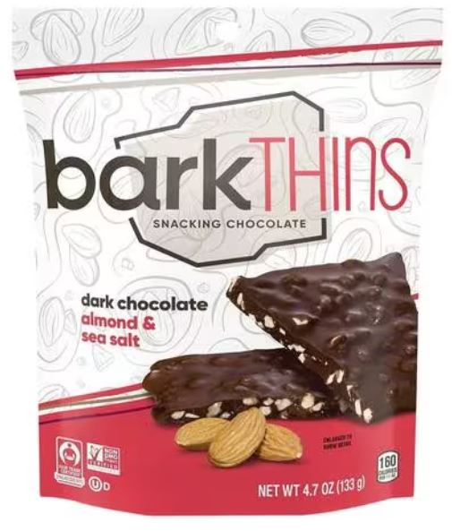 Bark Thins Dark Chocolate Almond &amp; Sea Salt 133g