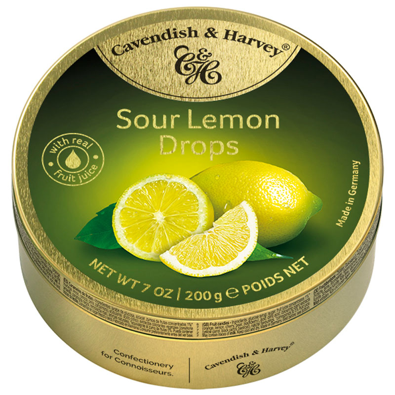 Cavendish &amp; Harvey Sour Lemon Drops Candy 200g