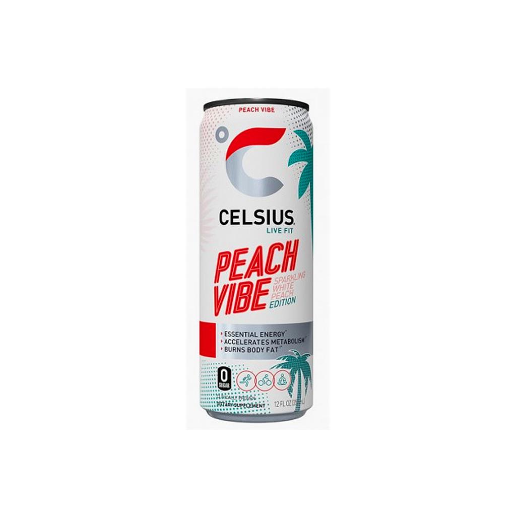 Celsius Peach Vibe Sparkling Drink 355 ml