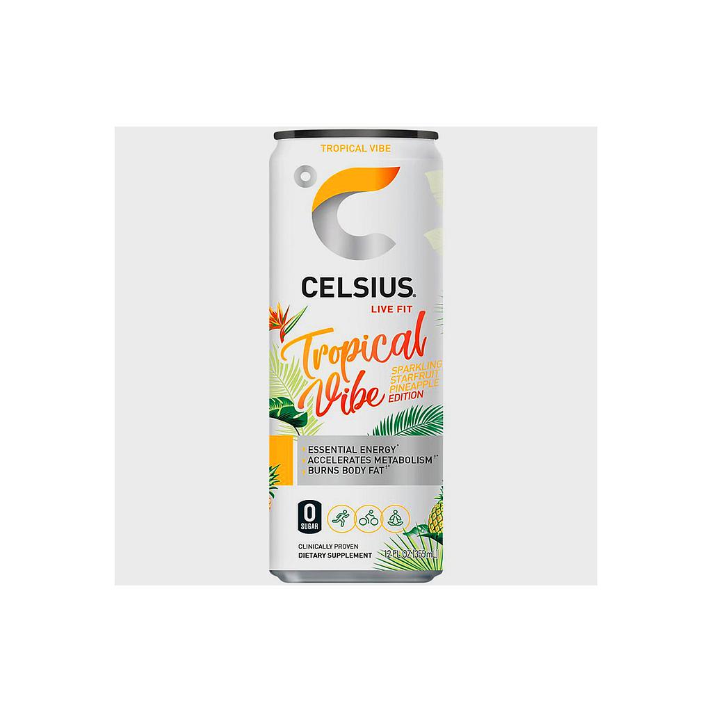 Celsius Tropical Vibe Pineapple Sparkling Drink 355 ml