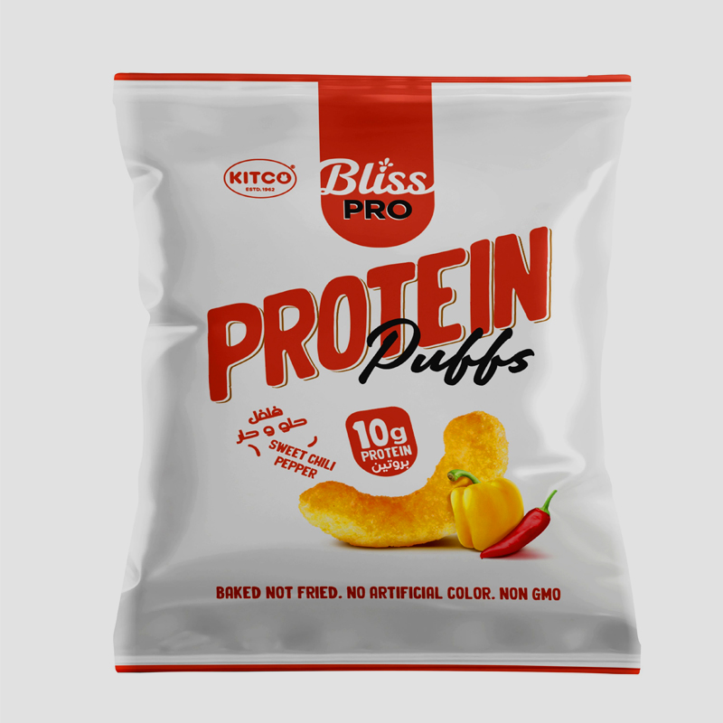 Kitco Bliss Sweet Chili Pepper Protein Puffs 50g