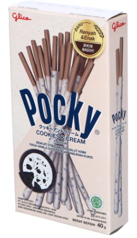 Glico Pocky Cookies &amp; Cream 40g 