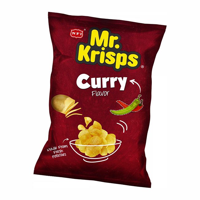 Mr.Krisps Potato Chips Curry Flavor 65g