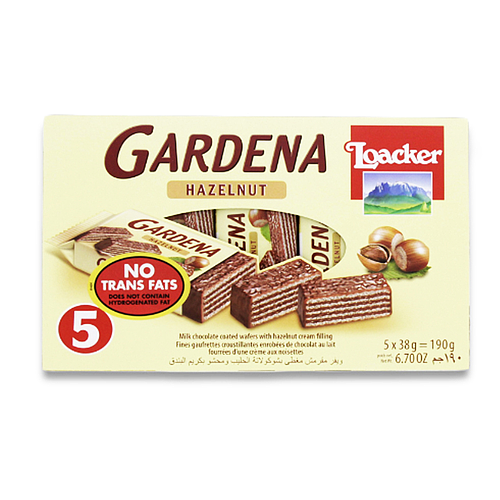 Loacker Gardena Hazelnut Wafer 5x38g
