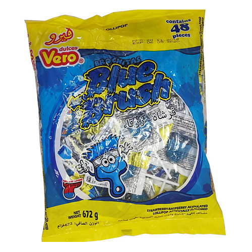Vero Blue Brush lollipop 48x14g