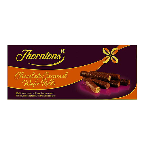 Thorntons Caramel Chocolate Rolls Wafer 110g
