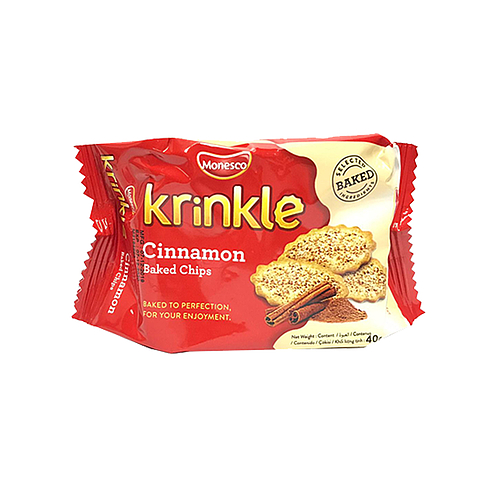 Monesco Krinkle Baked Chips XCinnamon Biscuit 40g