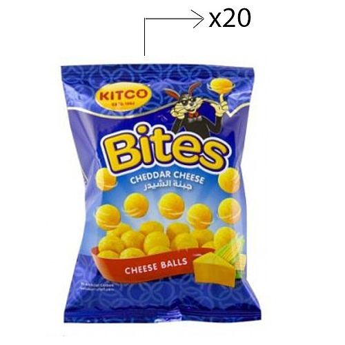 Kitco Cheddar Cheese Balls Pufak 20x15g