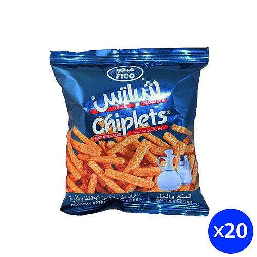 Fico Chiplets Salt & Vinger Potato 20x16g