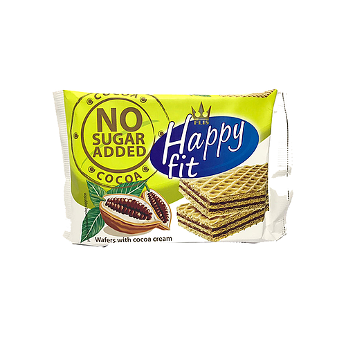 Happy Fit Wafers With Cocoa No Sugar 95g