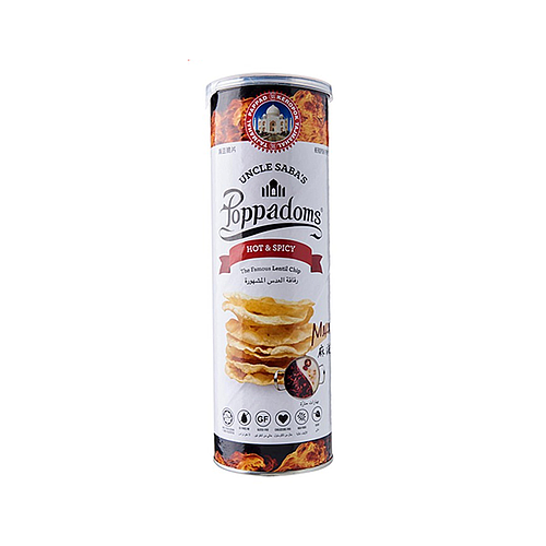 Uncle Saba's Poppadoms Hot & Spicy potato 70g