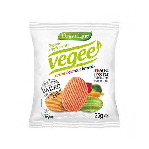 Organique Vegee Carrot Beetroot Broccoli Potato Chips 25g
