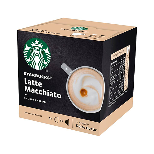 Starbucks Dolce Gusto Latte Macchiato Coffee Capsules 129g