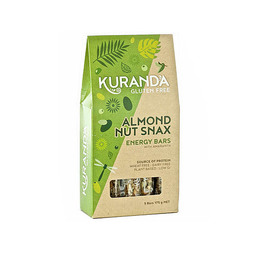 Kuranda Almond Nut Snax Energy Bars 5x35gm