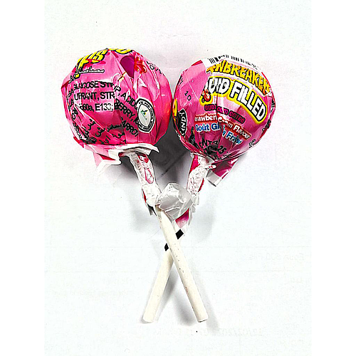 Tornado Pops Jawbreaker Liquid Filled Strawberry 'n' Cream Bubble Gum Lollipop 33.25gm
