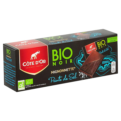 Cote D'or Bio Noir Migonnette Sea Salt Chocolate 180g