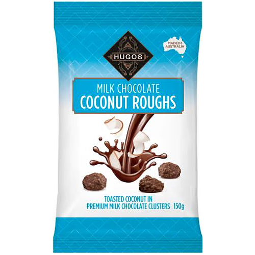 Hugos Milk Chocolate Coconut Roughs 150g