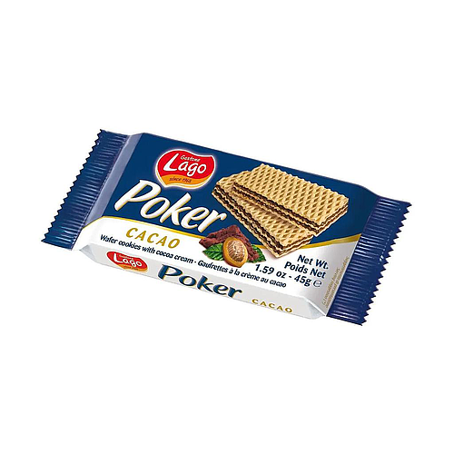 Lago Poker Cocao Wafer With Cocoa Cream 45g