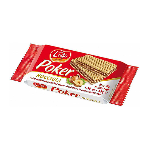Lago Poker Nocciola Wafer With Hazelnut Cream 45g