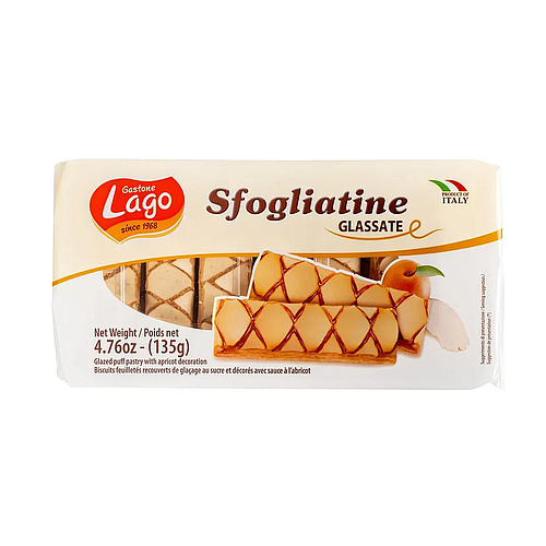 Lago Glazed Puff Pastry With Apricot Decoration 135g