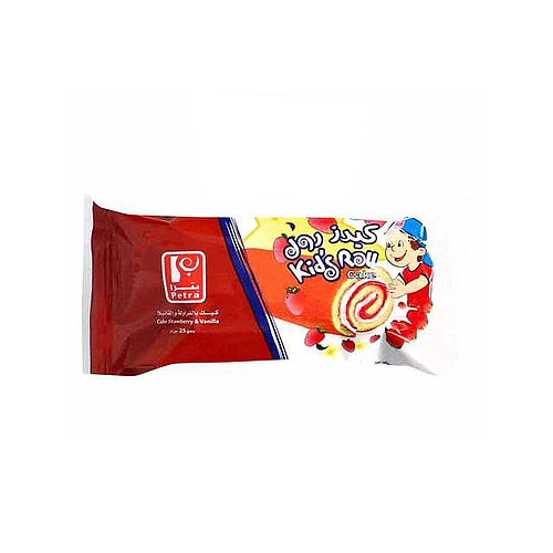 Petra Kids Roll Cake Strawberry And Vanilla 25g