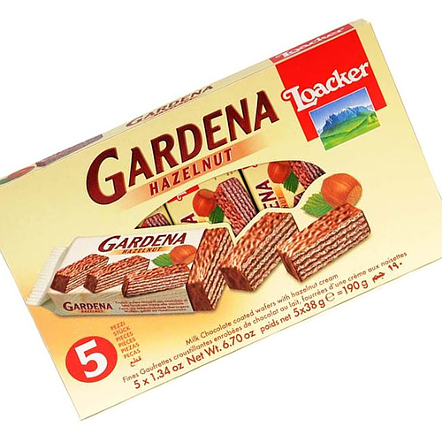 Loacker Gardena Hazelnut Wafer 5x38g