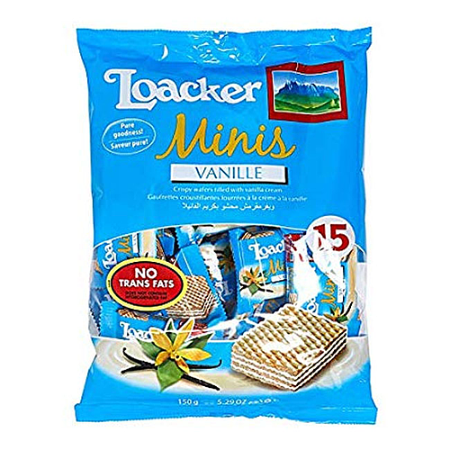 Loacker Mini Vanille Wafer 15x10g
