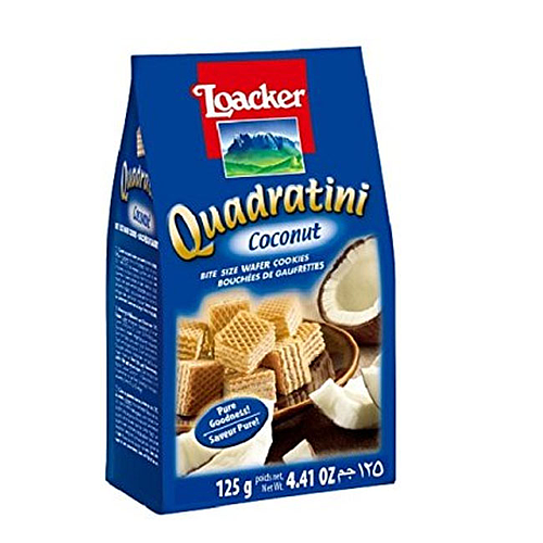 Loacker Quadratini Coconut Wafer 125g