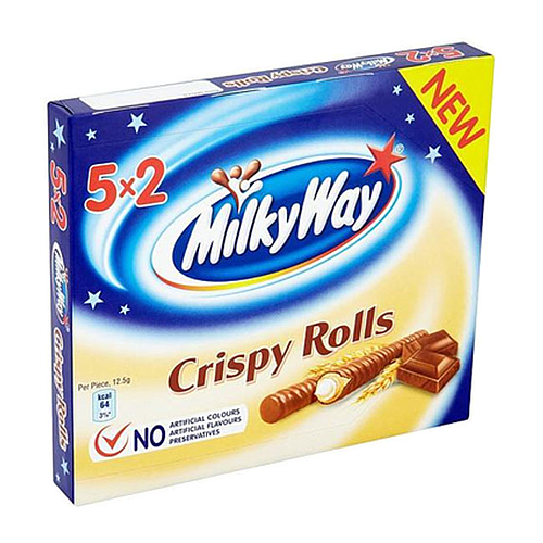 Milkyway Crispy Rolls Chocolate 5x25g