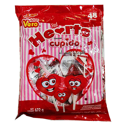 Vero Hearts Cupido lollipop 48x14g