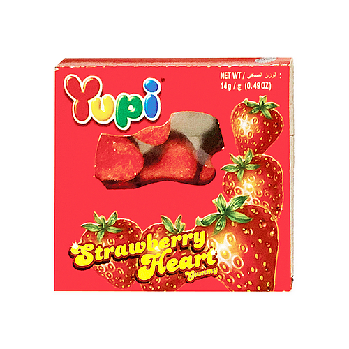 Yupi Gummy Strawberry Heart Jelly 14g