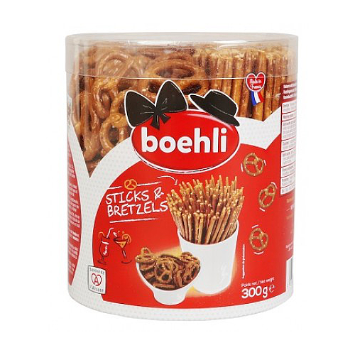 Boehli Sticks & Bretzels Tube Biscuit 300g