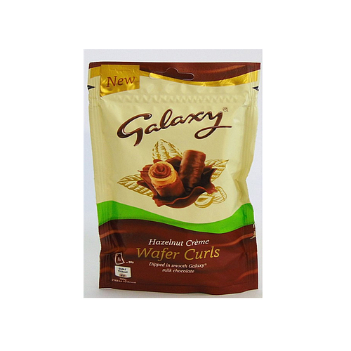 Galaxy Hazelnut Creme Wafer Curls Chocolate 90g
