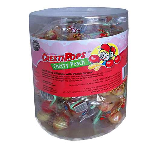 Cresti Pops Cherry&Peach Lollipop 810g