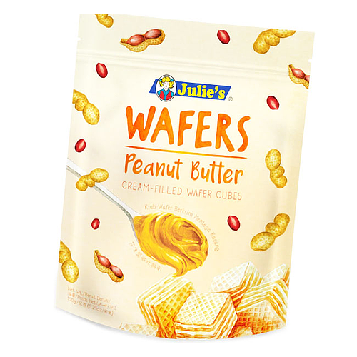 Julie's Peanut Butter Cream Filled Wafer Cubes 150g