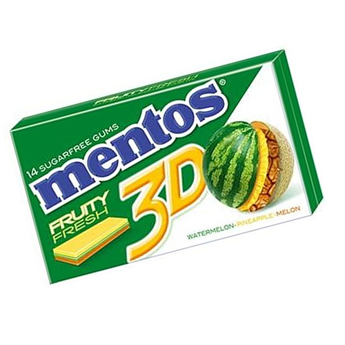 Mentos 3D Gum Watermelon-Pinepple-Melon 33g 