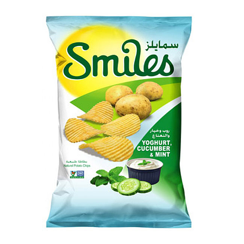 Fico Smiles Potato Chips Yoghurt,Cucumber&Mint Potato 16g